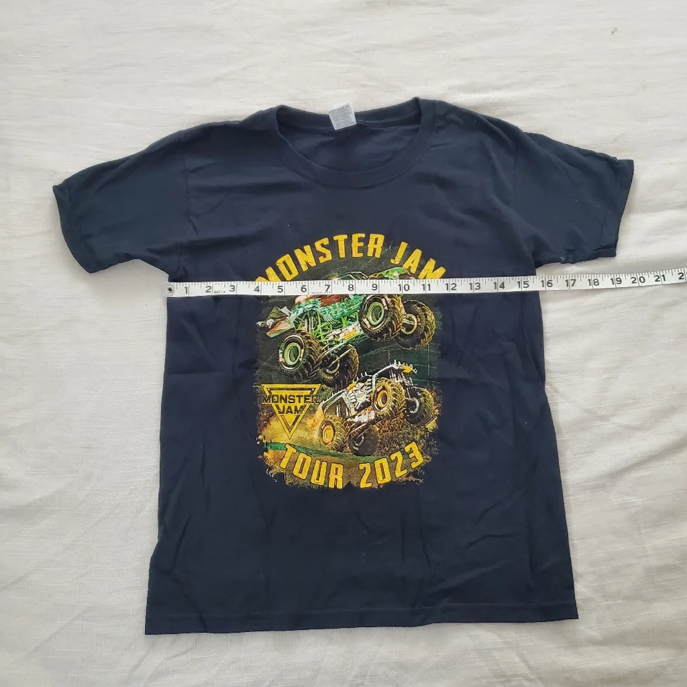 Monster Jam Tour 2023 Kids T-Shirt - Black Small Kids 7/8 - Picture 5 of 7